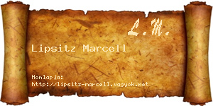 Lipsitz Marcell névjegykártya